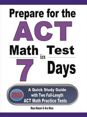 cover image of Prepare for the ACT Math Test in 7 Days